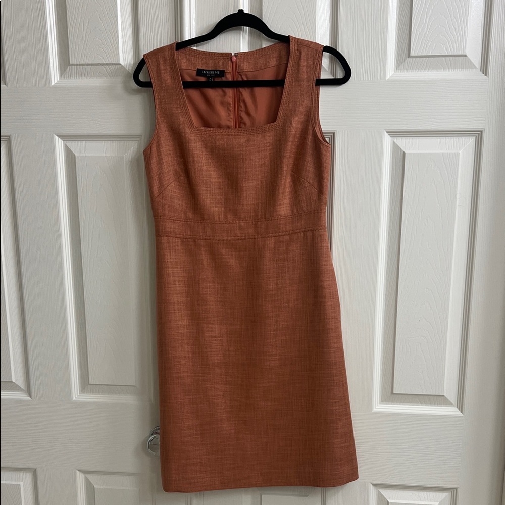 Lafayette 148 New York Rust Midi Dress